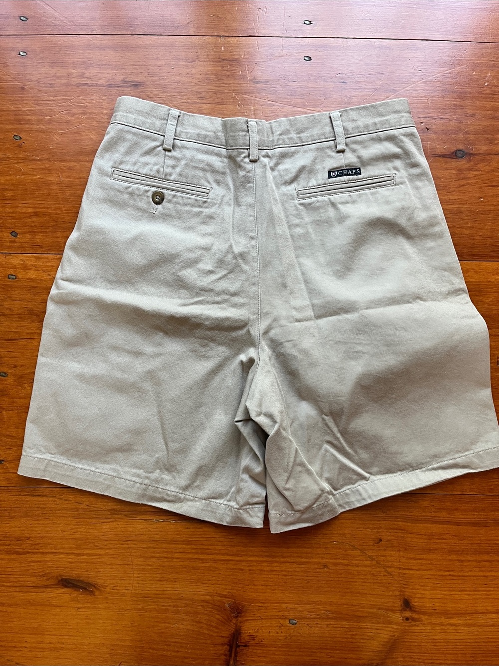 Chaps Men's Flat Front Khaki Shorts - Picture 3 of 5